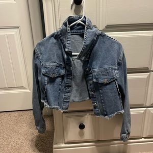Cropped jean jacket
